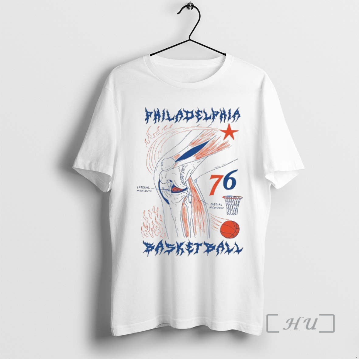 Officials Philadelphia 76ers Basbetball Lateral Meniscus Medial Meniscus T-Shirts, Hoodie, Sweatshirt | InkNestWear.com