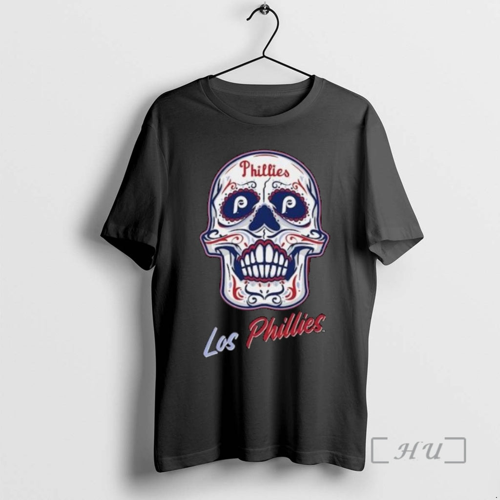 Officials Philadelphia Phillies Mitchell Ness Sugar Skull Boxy Circle Black T-Shirts, Hoodie, Sweatshirt | InkNestWear.com