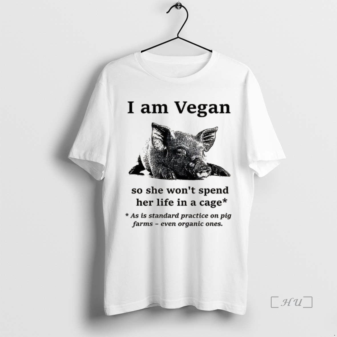 Officials Pig I Am Vegan So She Wont Spend Her Life In A Cage Premium T-Shirts, Hoodie, Sweatshirt | InkNestWear.com