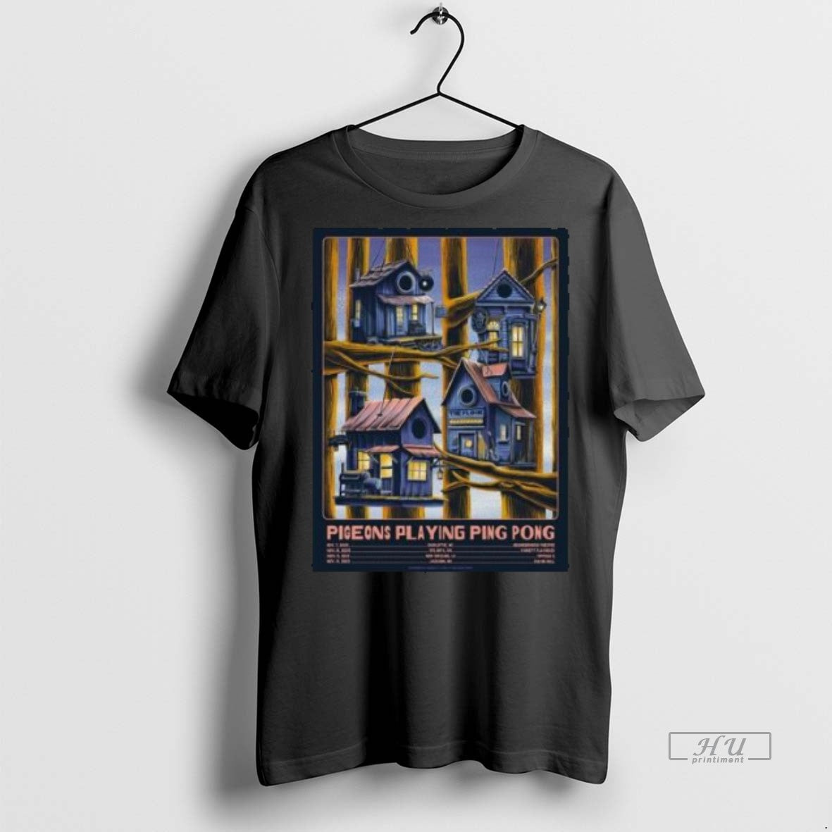 Officials Pigeons Playing Ping Pong North America November 2025 Tour City Dates Circle Black Premium T-Shirts, Hoodie,...