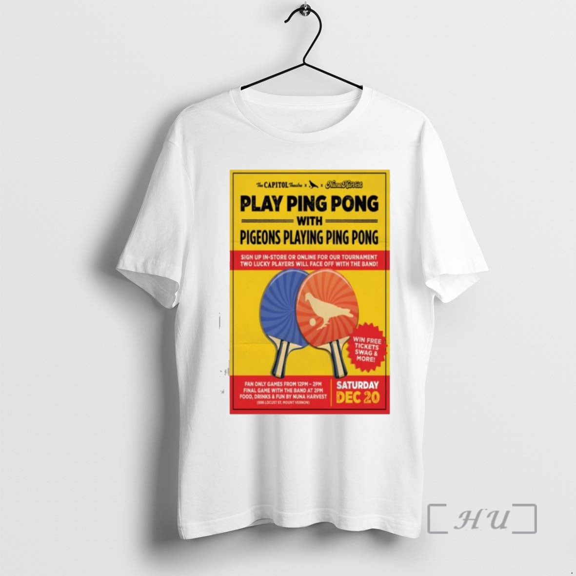 Officials Pigeons Playing Ping Pong The Capitol Theatre Port Chester Ny Tour Dec 20 2025 T-Shirts, Hoodie, Sweatshirt