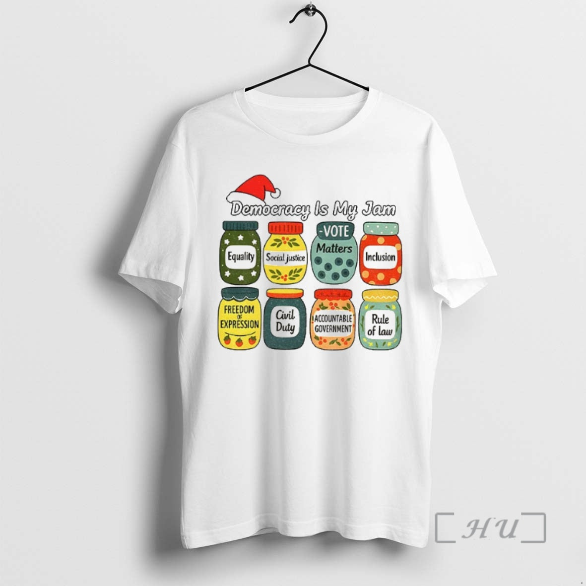 Officials Political Christmas Democracy Is My Jam Pro Democracy T-Shirts, Hoodie, Sweatshirt | InkNestWear.com