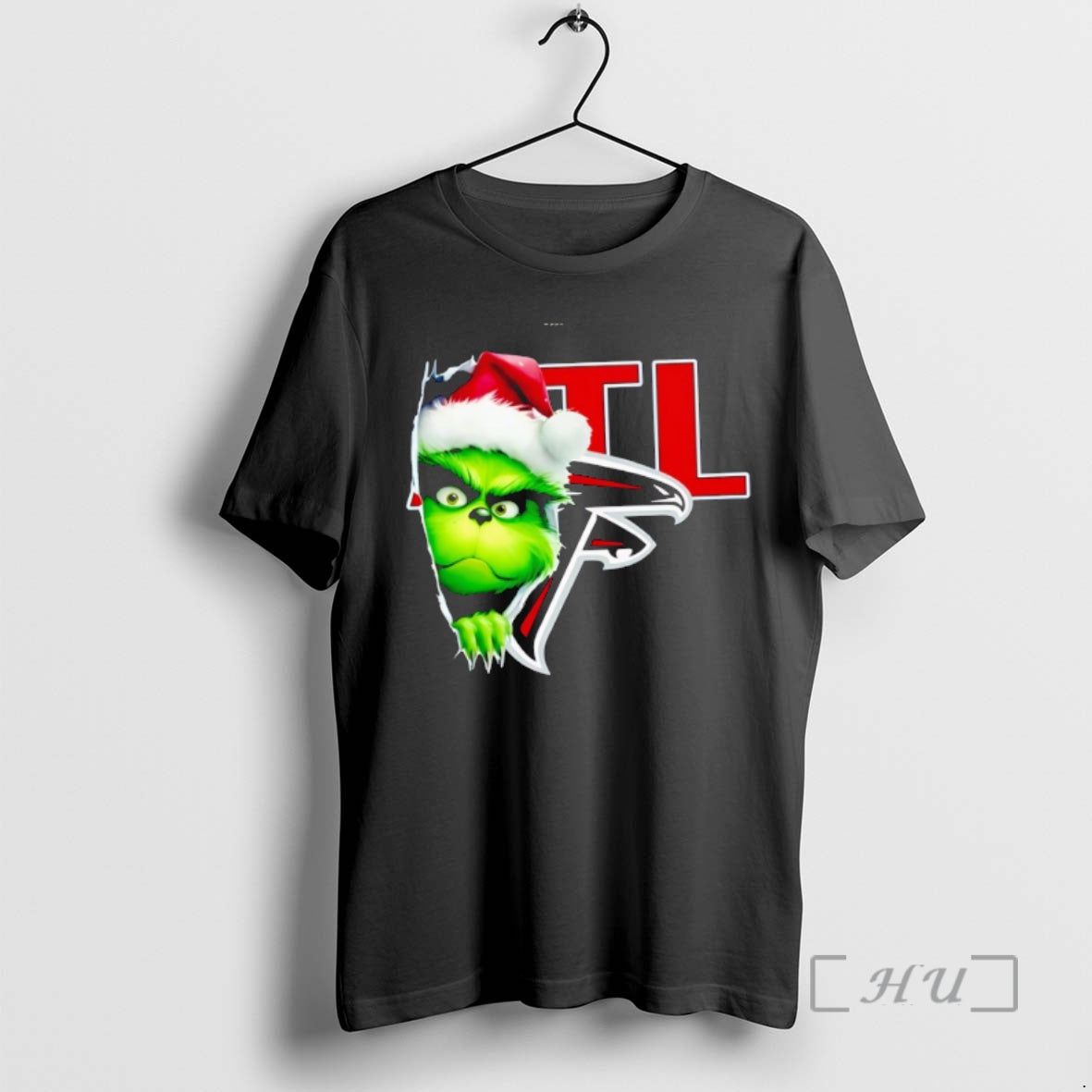 Officials Premium Grinch Peeking Through Atlanta Falcons Christmas Holiday T-Shirts, Hoodie, Sweatshirt | InkNestWear.com