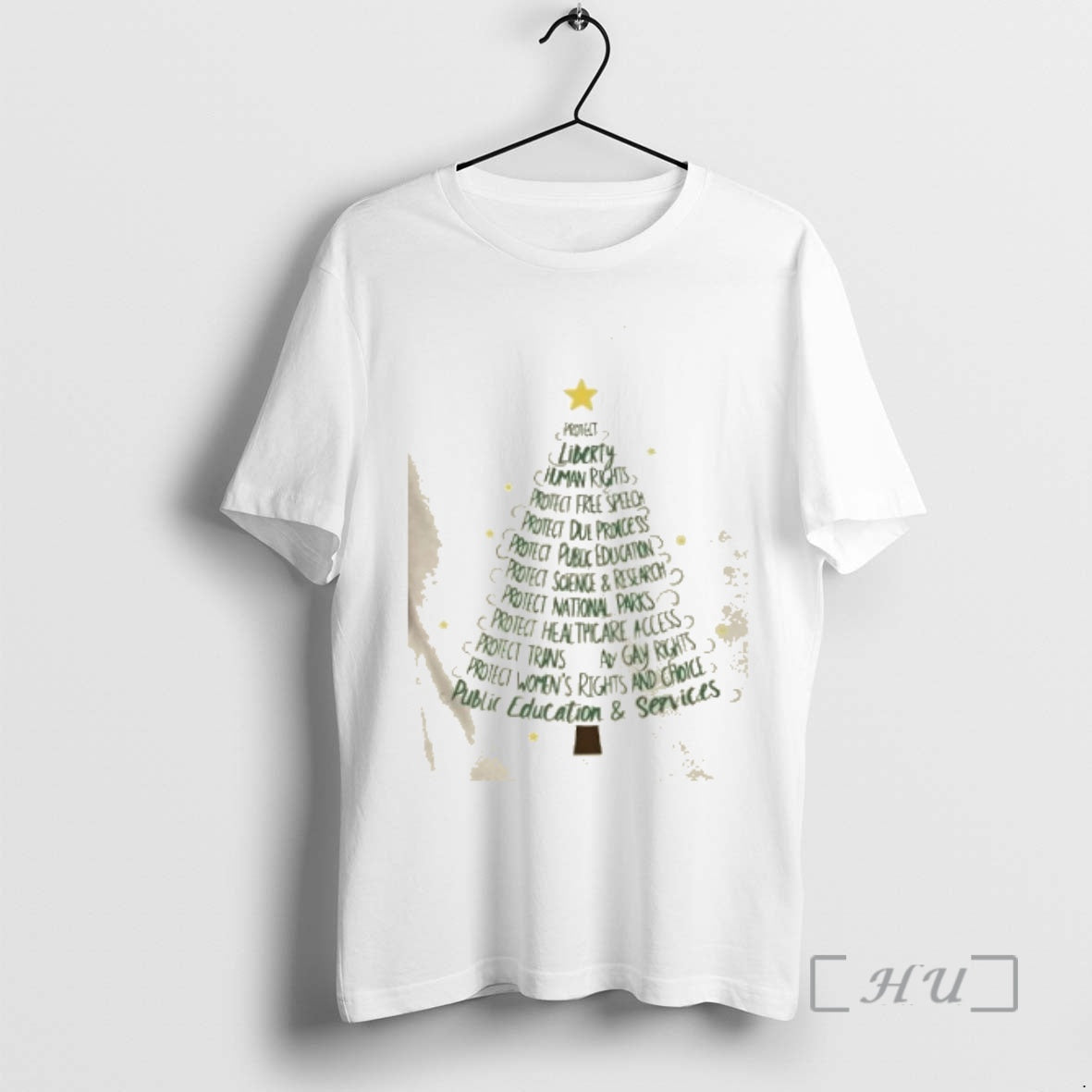 Officials Protect Democracy Public Education And Services Christmas Tree T-Shirts, Hoodie, Sweatshirt | InkNestWear.com