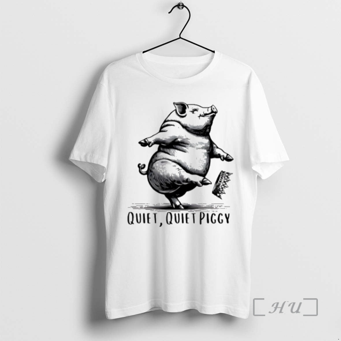 Officials Quiet Quiet Piggy Dancing Pig Kicking Crown Trump T-Shirts, Hoodie, Sweatshirt | InkNestWear.com