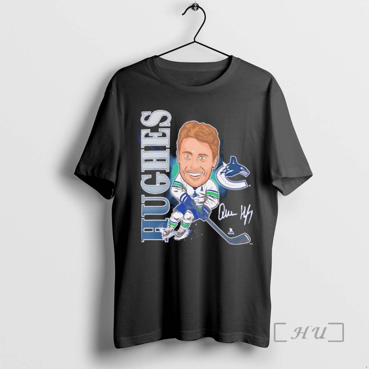Officials Quinn Hughes Vancouver Canucks Nhl Player Signature Caricature T-Shirts, Hoodie, Sweatshirt | InkNestWear.com
