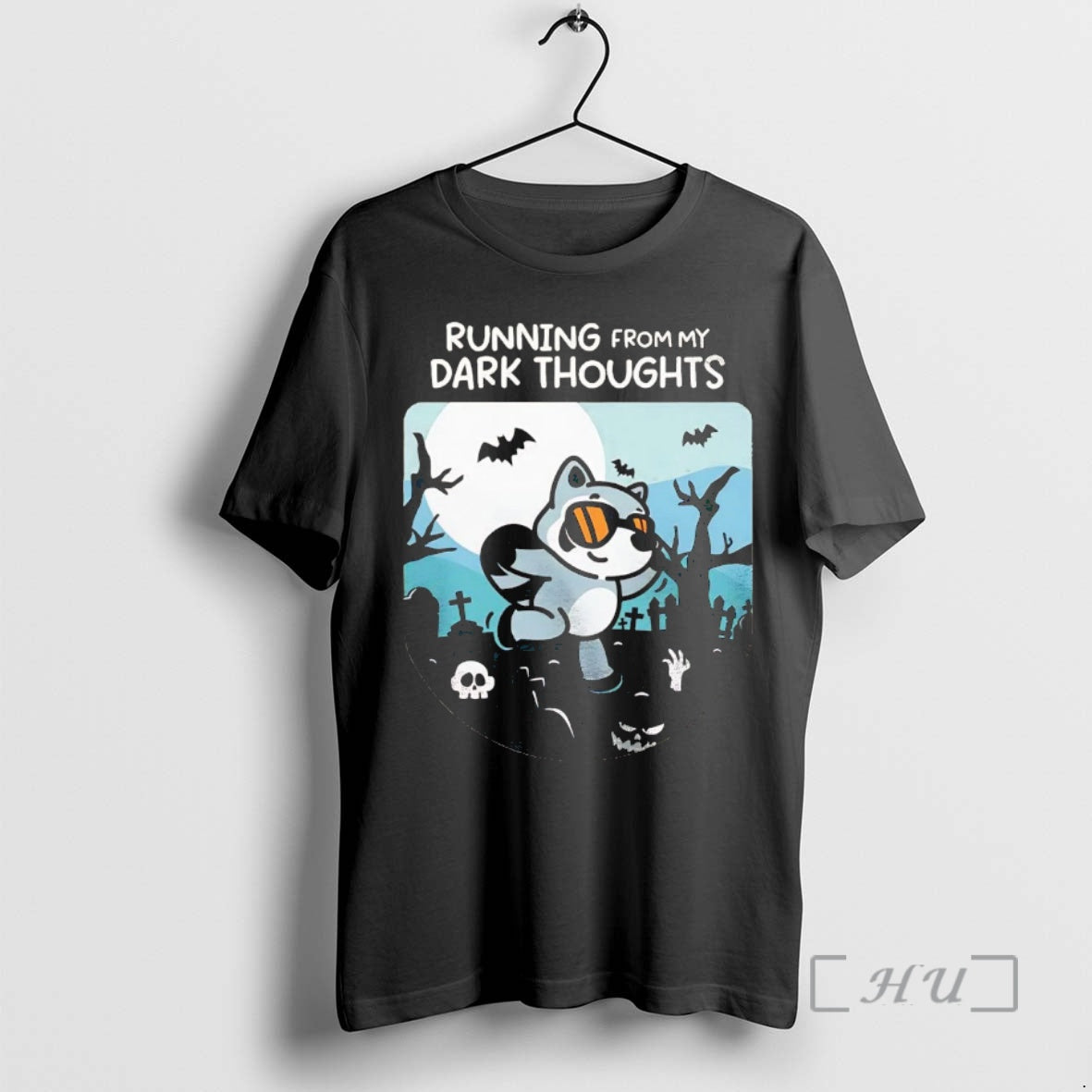 Officials Raccoon Running From My Dark Thoughts T-Shirts, Hoodie, Sweatshirt | InkNestWear.com