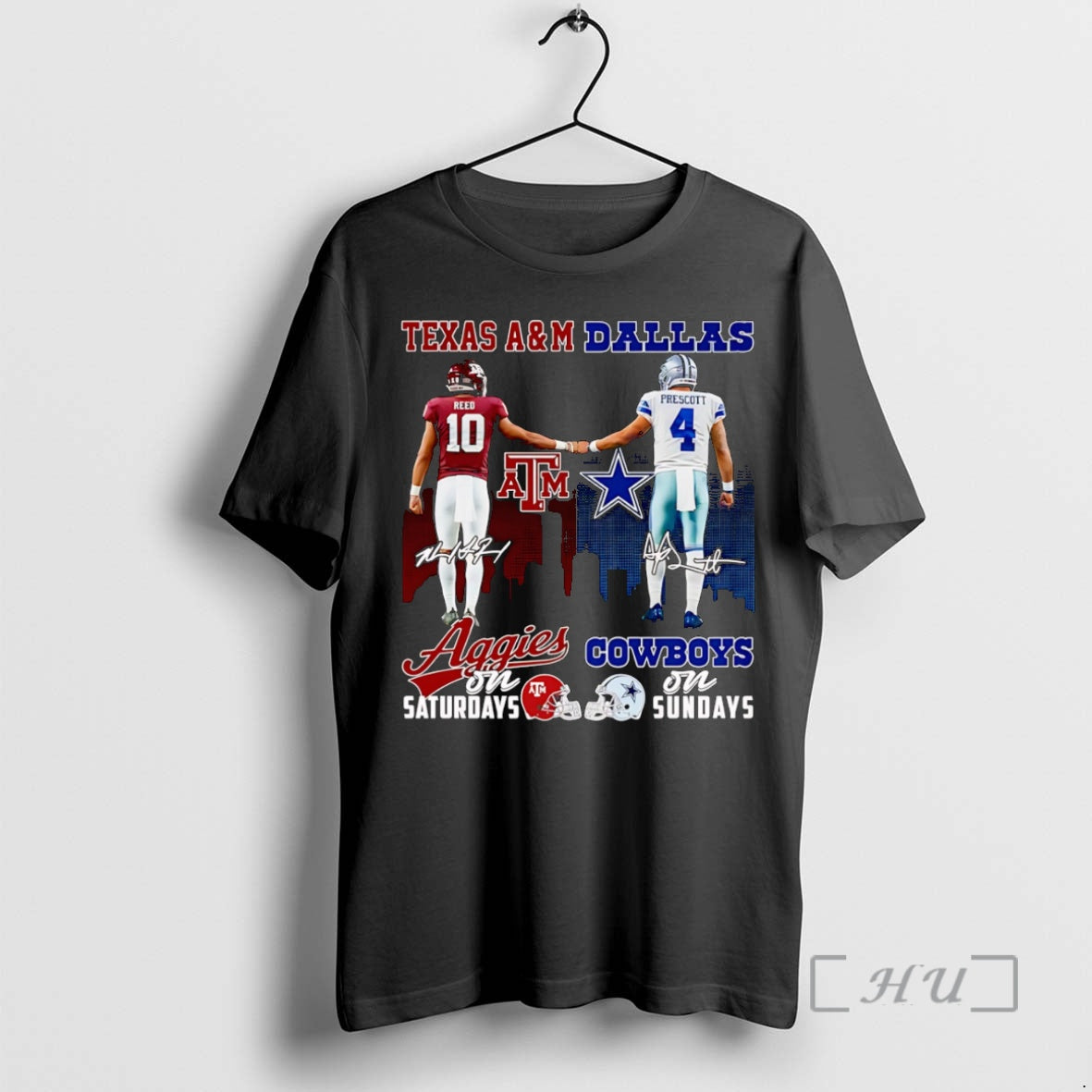 Officials Reed And Prescott Texas Am Aggies On Saturdays Dallas Cowboys On Sundays Premium T-Shirts, Hoodie, Sweatshirt