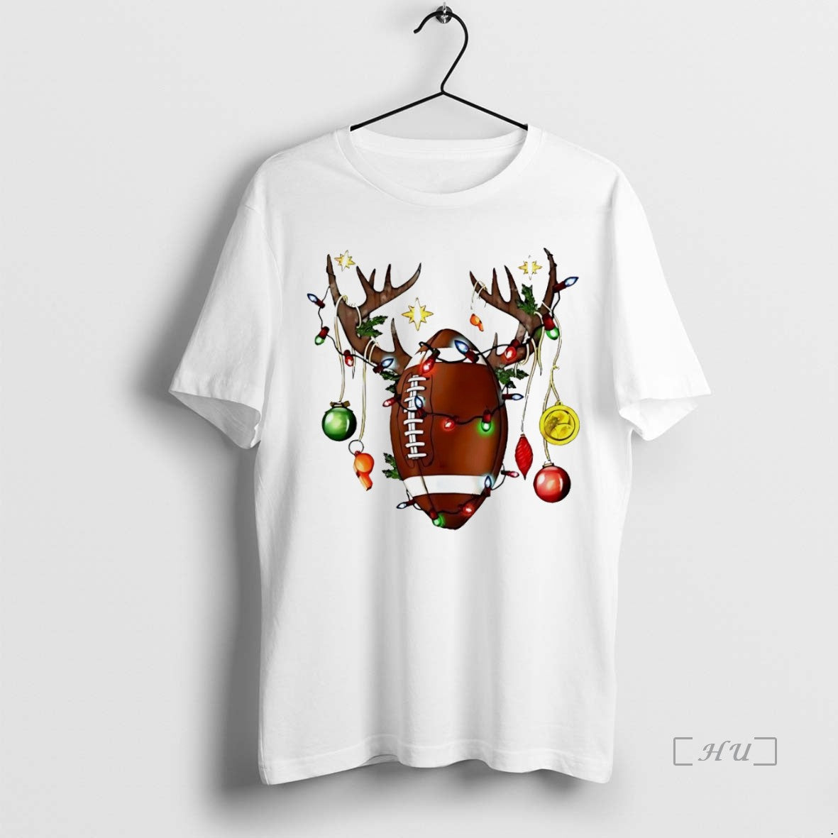 Officials Reindeer Football Christmas Lights White T-Shirts, Hoodie, Sweatshirt | InkNestWear.com