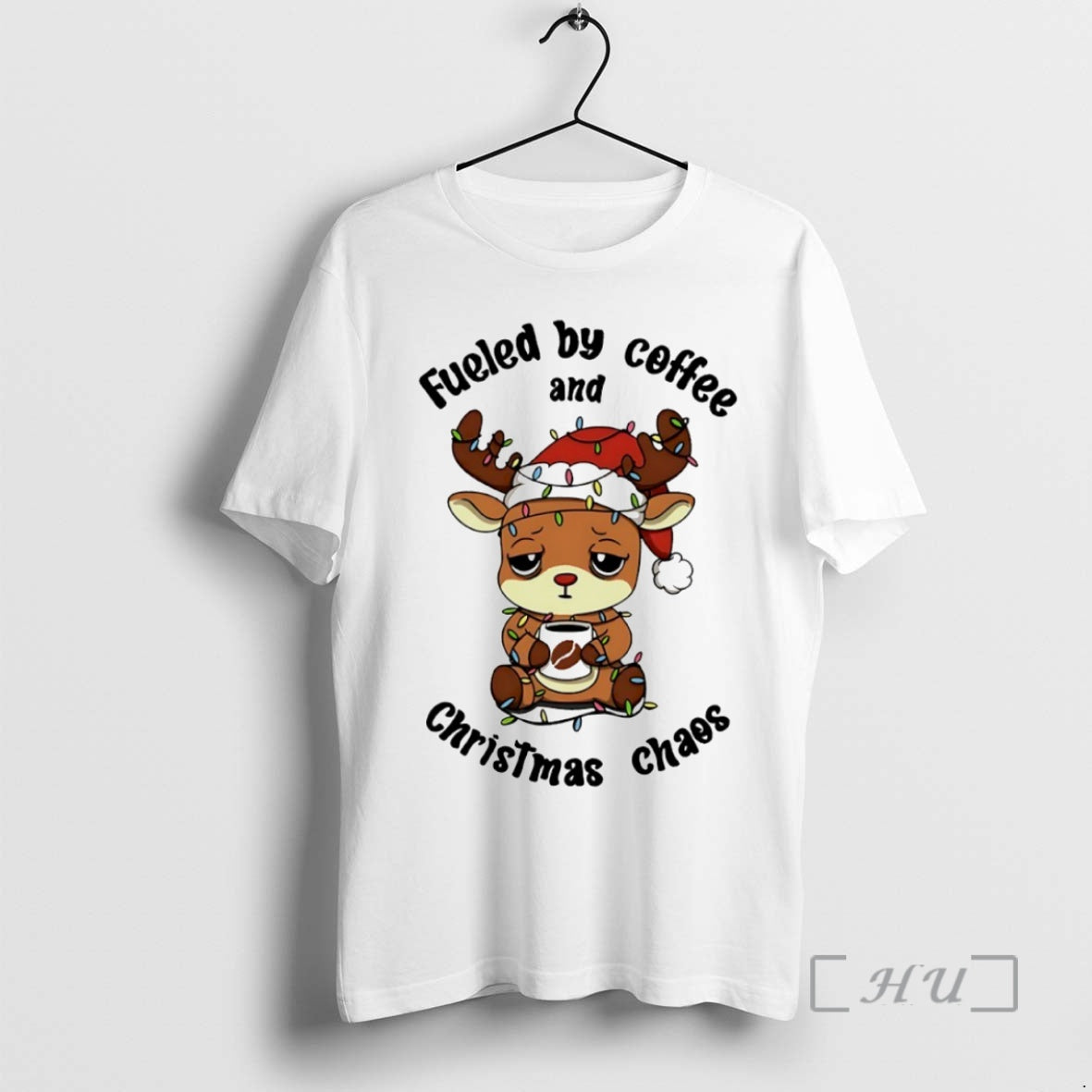 Officials Reindeer Fueled By Coffee And Christmas Chaos Circle T-Shirts, Hoodie, Sweatshirt | InkNestWear.com