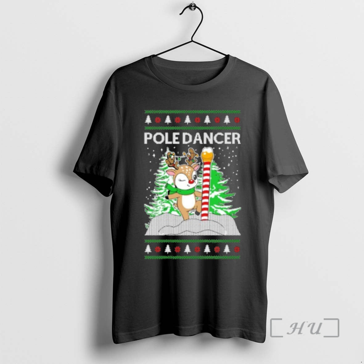 Officials Reindeer Pole Dancer Ugly Christmas Sweat T-Shirts, Hoodie, Sweatshirt | InkNestWear.com