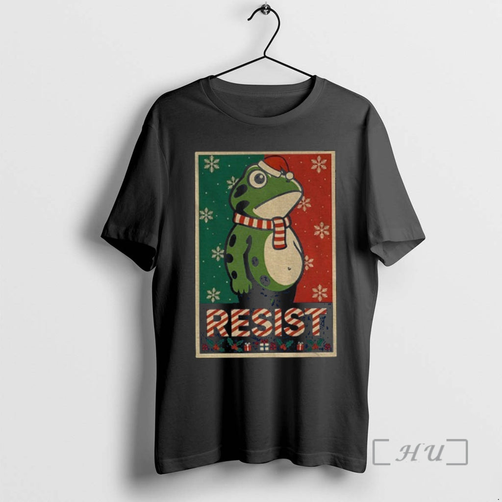 Officials Resist Frog Christmas Anti Fascism Political T-Shirts, Hoodie, Sweatshirt | InkNestWear.com