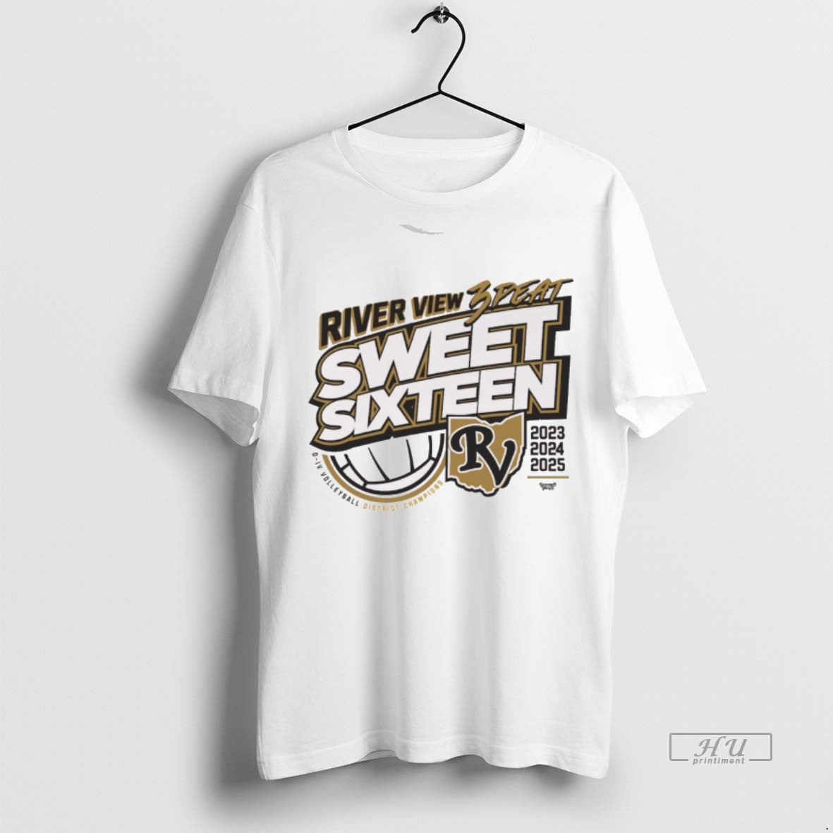 Officials River View Volleyball District Champions 2025 3 Peat Sweet Sixteen D Iv Volleyball District T-Shirts, Hoodie,...