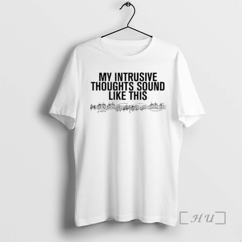 Officials Rosalia My Intrusive Thoughts Sound Like This Circle White T-Shirts, Hoodie, Sweatshirt | InkNestWear.com