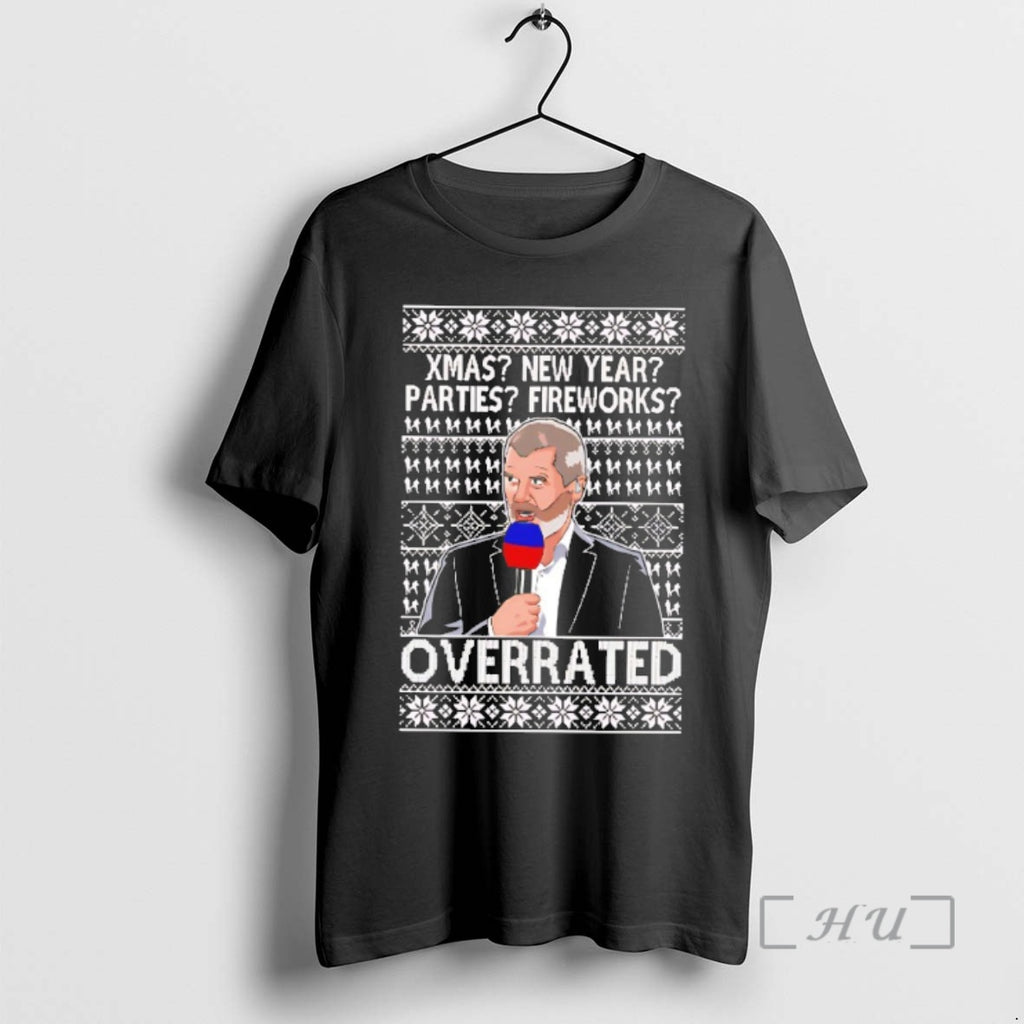 Officials Roy Keane Xmas New Year Parties Fireworks Overrated Christmas T-Shirts, Hoodie, Sweatshirt | InkNestWear.com