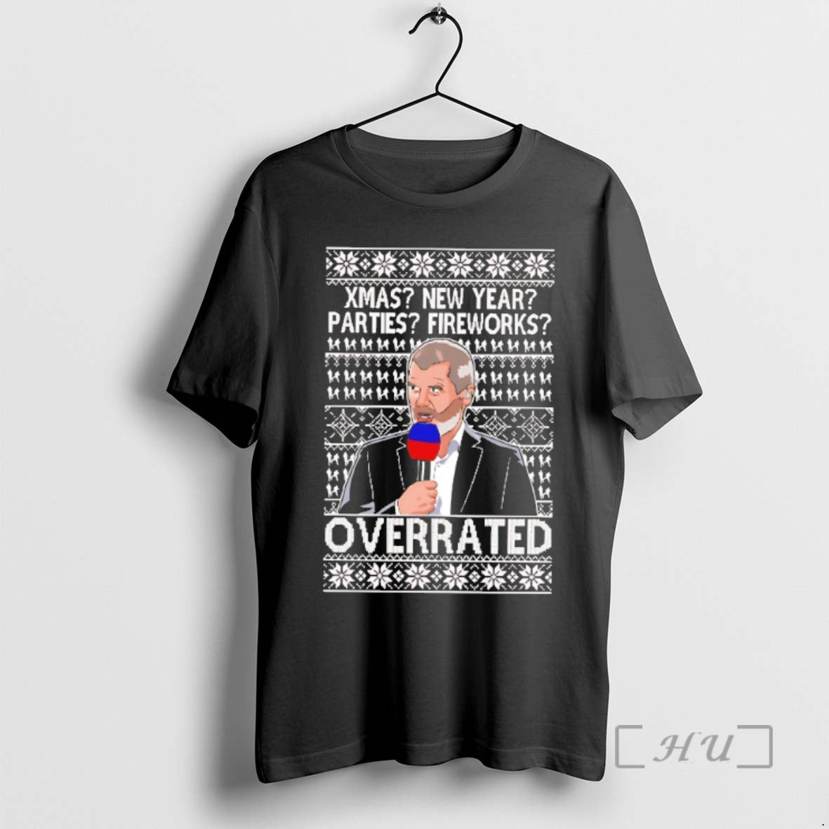 Officials Roy Keane Xmas New Year Parties Fireworks Overrated Christmas T-Shirts, Hoodie, Sweatshirt | InkNestWear.com