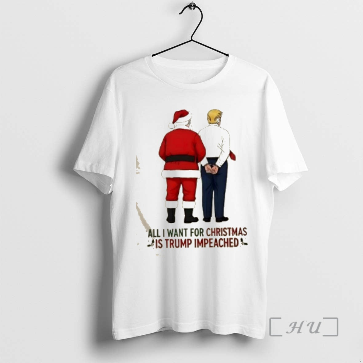 Officials Santa All I Want For Christmas Is Trump Impeached T-Shirts, Hoodie, Sweatshirt | InkNestWear.com