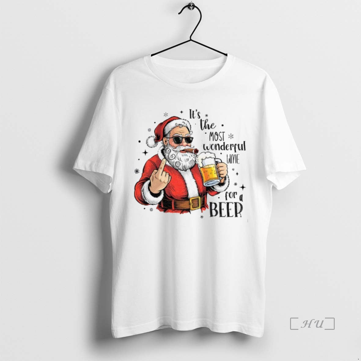 Officials Santa Beer Funny Santa Christmas Its The Most Wonderful Time For A Beer Premium T-Shirts, Hoodie, Sweatshirt