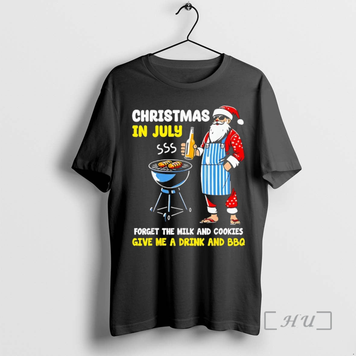 Officials Santa Christmas In July Forget The Milk And Cookies Give Me A Drink And T-Shirts, Hoodie, Sweatshirt