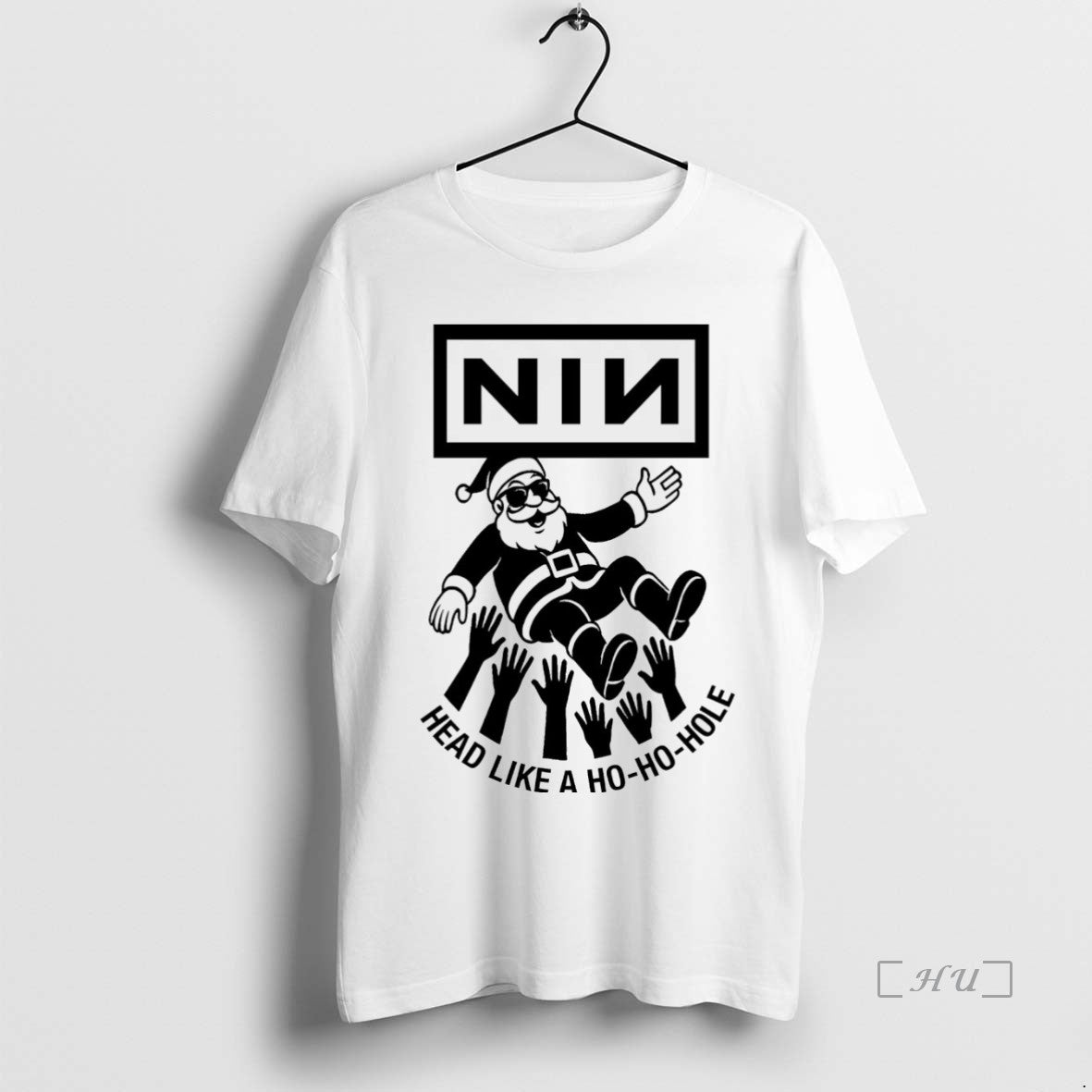 Officials Santa Claus Nin Head Like A Ho Ho Hoe Christmas White Premium T Shirts Hoodie, Sweatshirt | InkNestWear.com