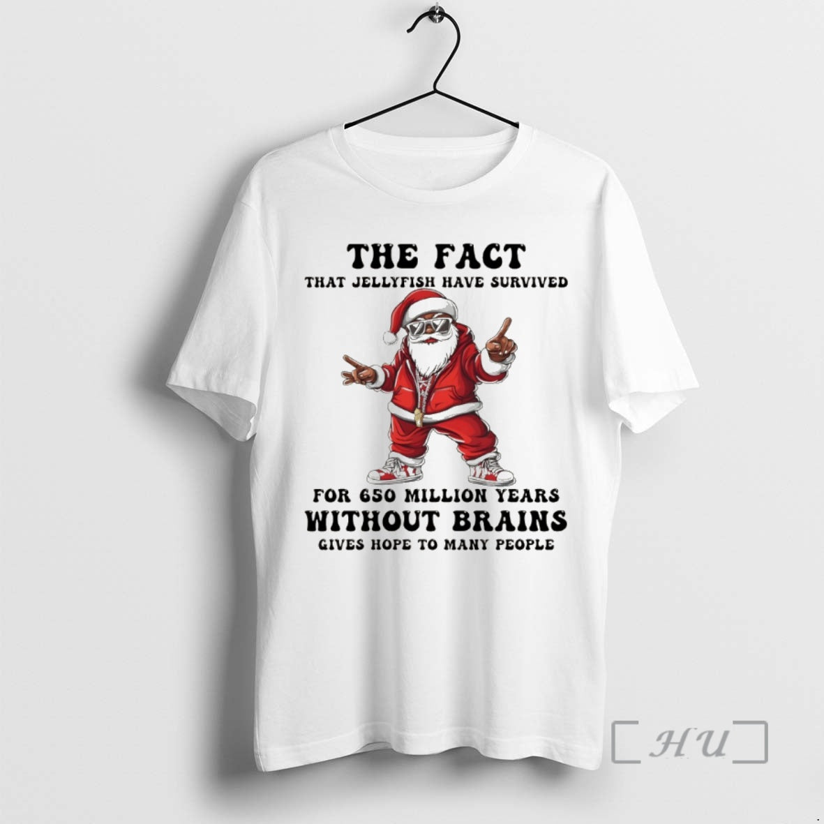 Officials Santa Claus Fact That Jellyfish Have Survived 650 Million Years Without Brains T-Shirts, Hoodie, Sweatshirt