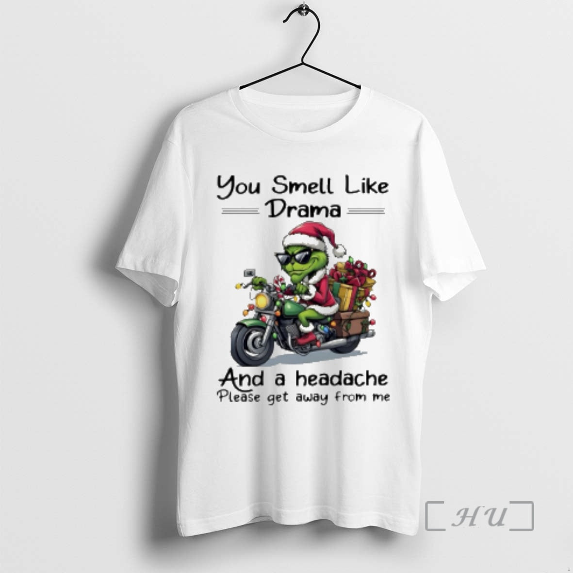 Officials Santa Grinch You Smell Like Drama And A Headache Please Get Away From Me T-Shirts, Hoodie, Sweatshirt