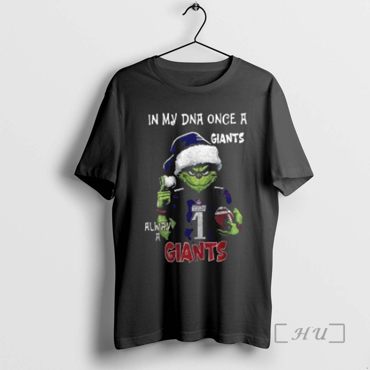 Officials Santa Grinch In My Dna Once A Giants Alway A New York Giants Christmas T-Shirts, Hoodie, Sweatshirt