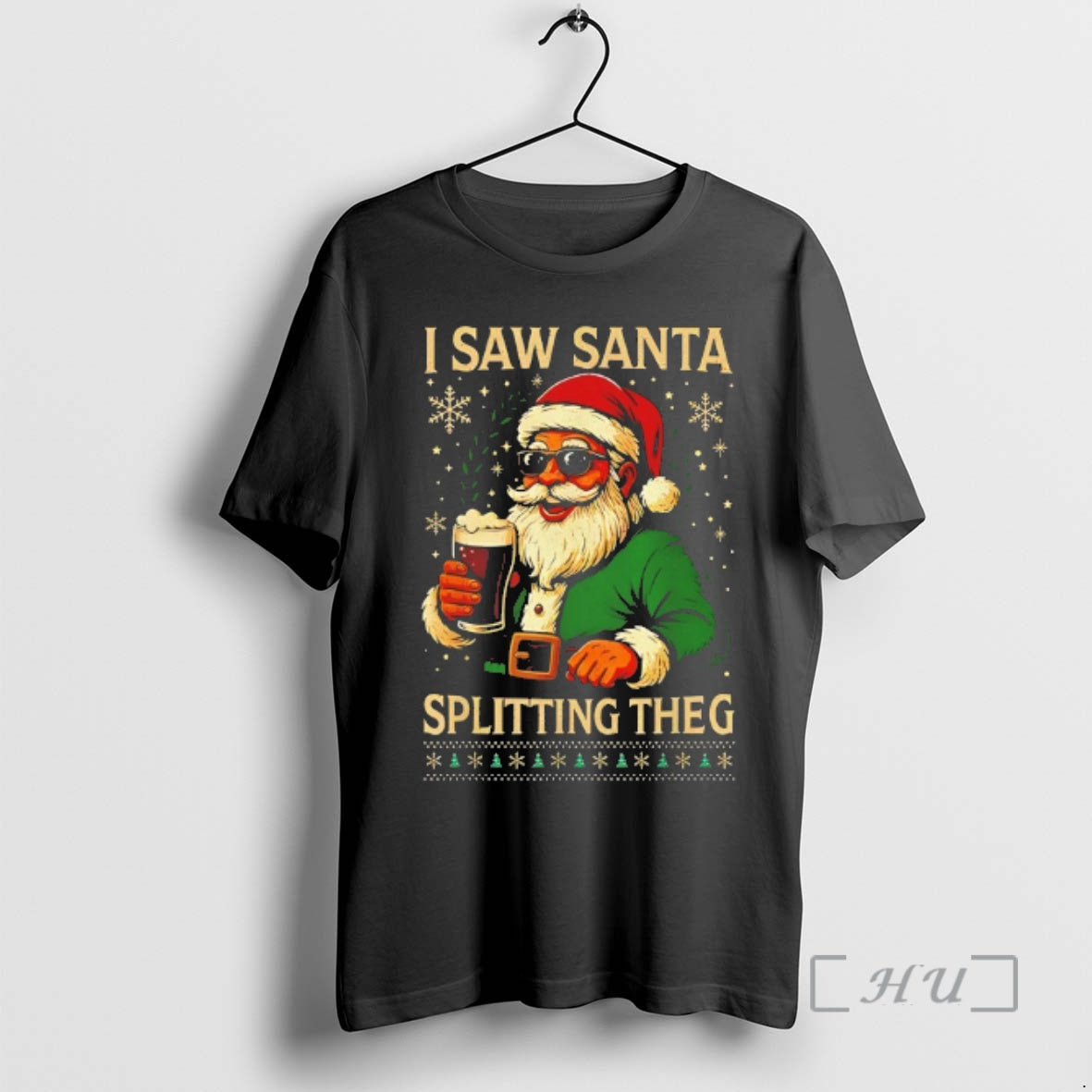Officials Santa I Saw Santa Splitting The G Christmas T-Shirts, Hoodie, Sweatshirt | InkNestWear.com