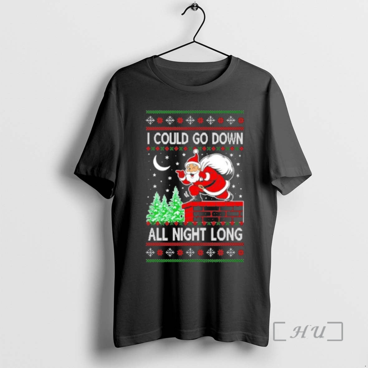 Officials Santa I Could Go Down All Night Long Ugly Christmas Sweat Premium T Shirts Hoodie, Sweatshirt | InkNestWear.com