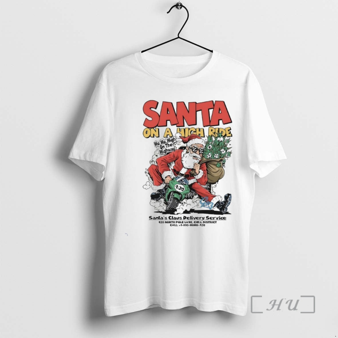 Officials Santa On A High Ride Christmas T-Shirts, Hoodie, Sweatshirt | InkNestWear.com