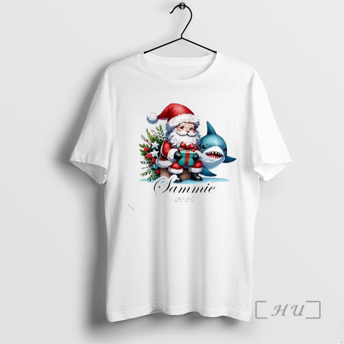 Officials Santa Shark Cute Merry Christmas 2025 Personalized Ornaments White T-Shirts, Hoodie, Sweatshirt | InkNestWear.com
