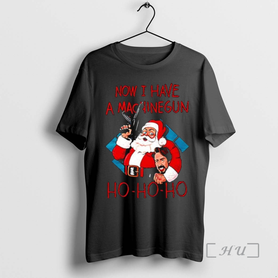 Officials Santa Ugly Christmas Now I Have A Machinegun Ho Ho Ho Premium T Shirts Hoodie, Sweatshirt | InkNestWear.com