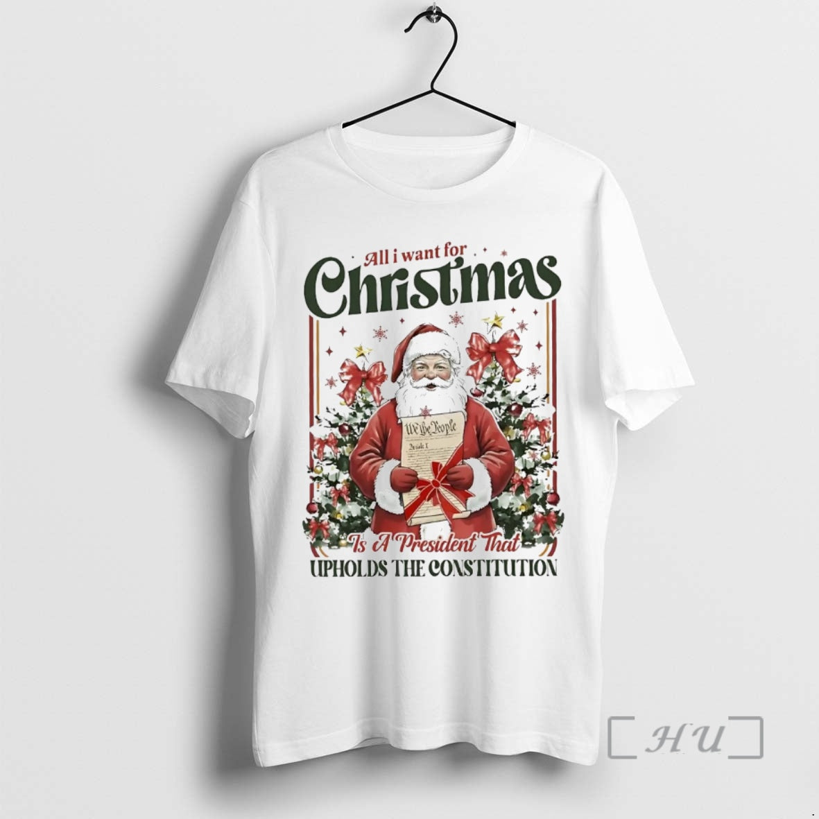 Officials Santa All I Want For Christmas Is A President Upholds The Constitution Premium T-Shirts, Hoodie, Sweatshirt