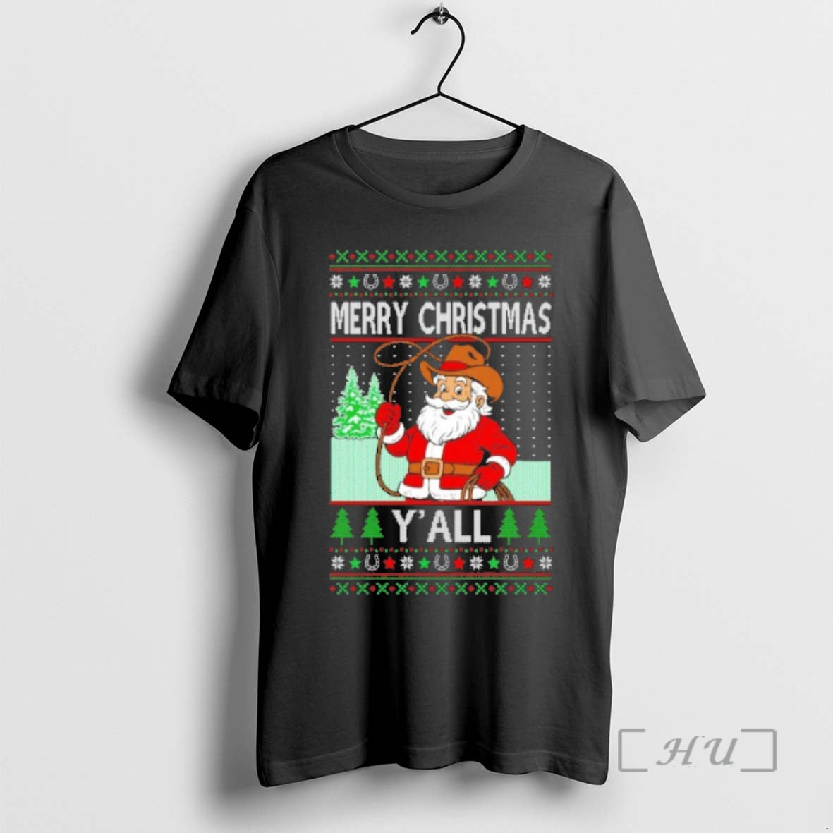 Officials Santa Cowboy Merry Christmas Yall Ugly Christmas Sweat T-Shirts, Hoodie, Sweatshirt | InkNestWear.com