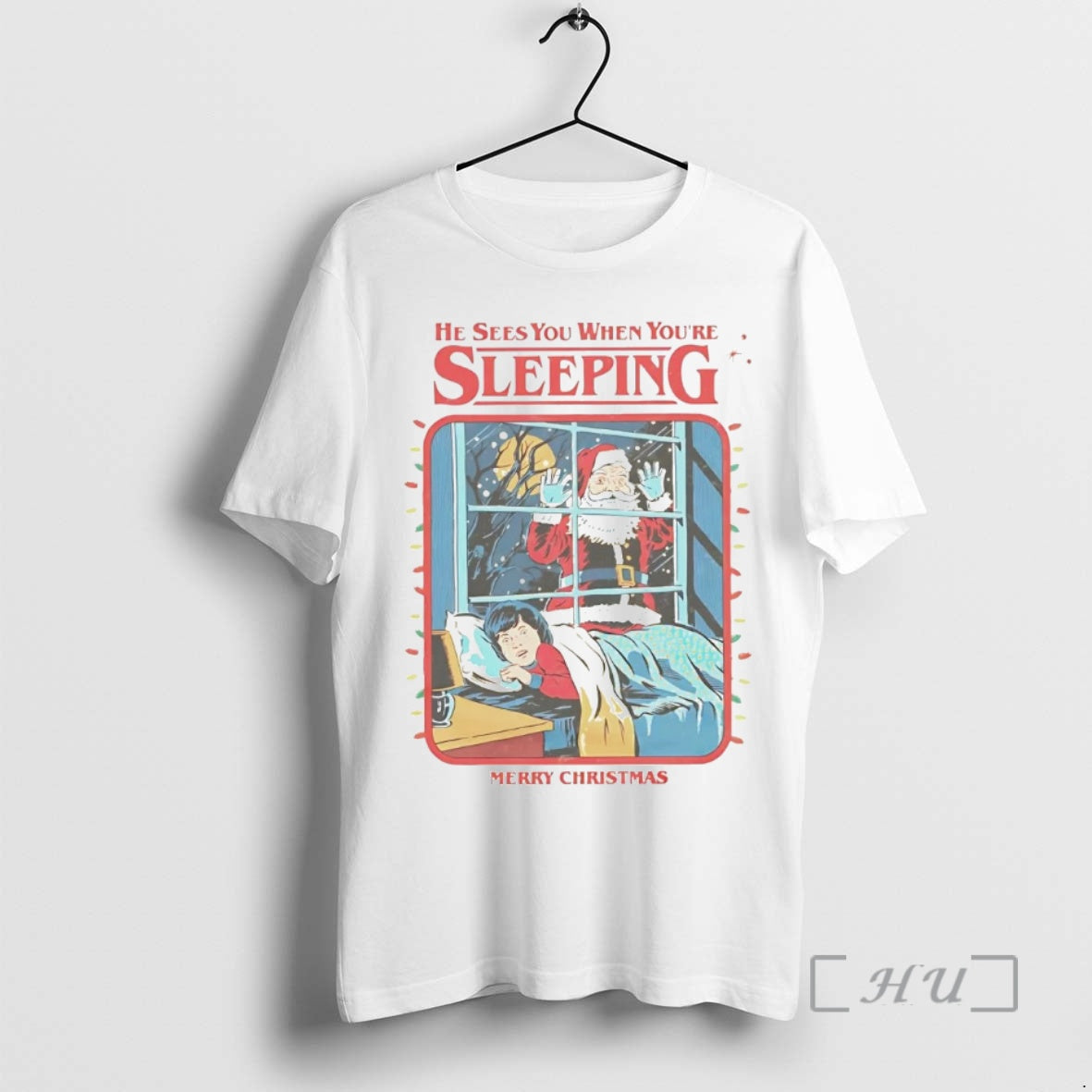 Officials Santa He Sees You When Youre Sleeping Merry Christmas T-Shirts, Hoodie, Sweatshirt | InkNestWear.com