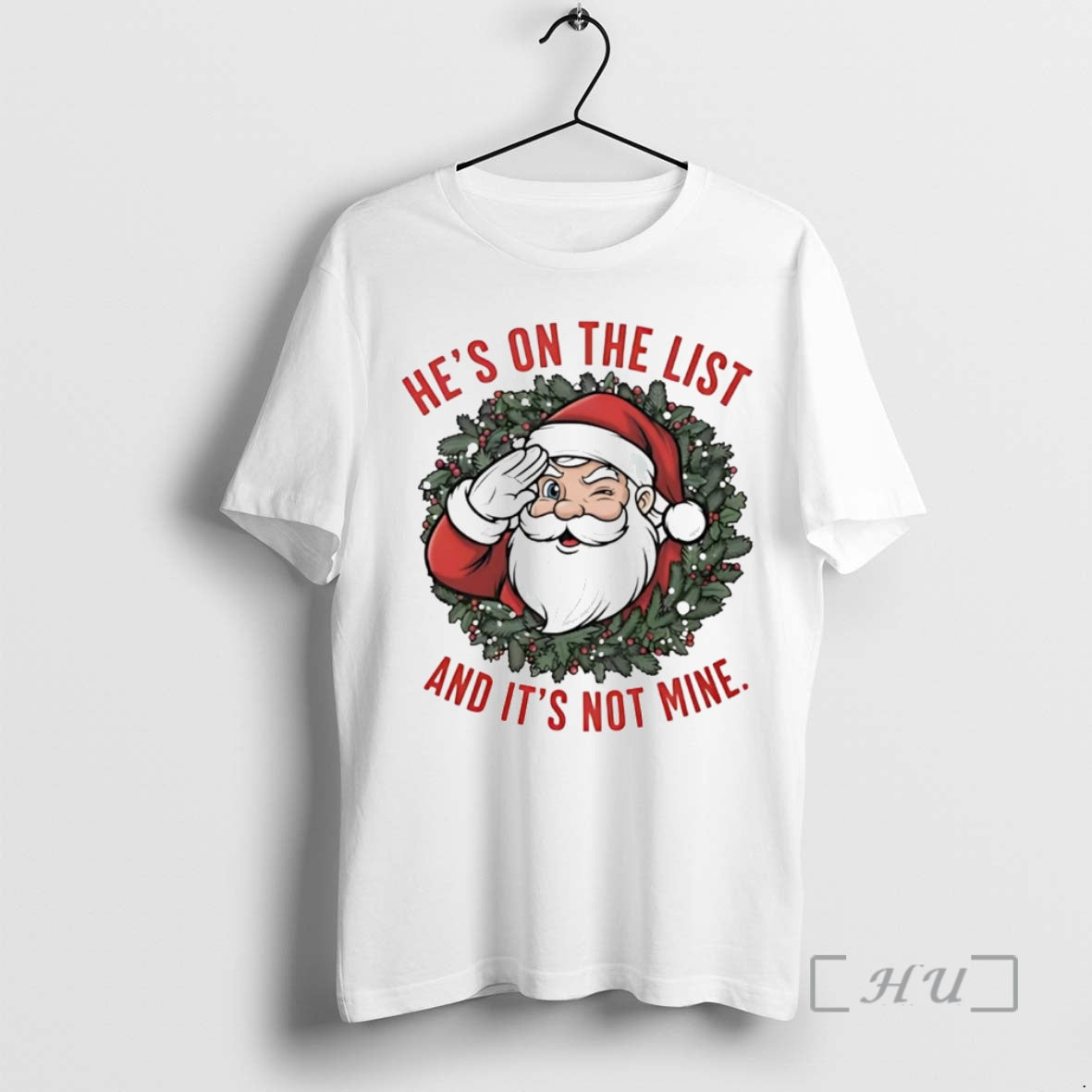 Officials Santa Hes On The List And Its Not Mine Anti Trump Christmas Premium T-Shirts, Hoodie, Sweatshirt | InkNestWear.com