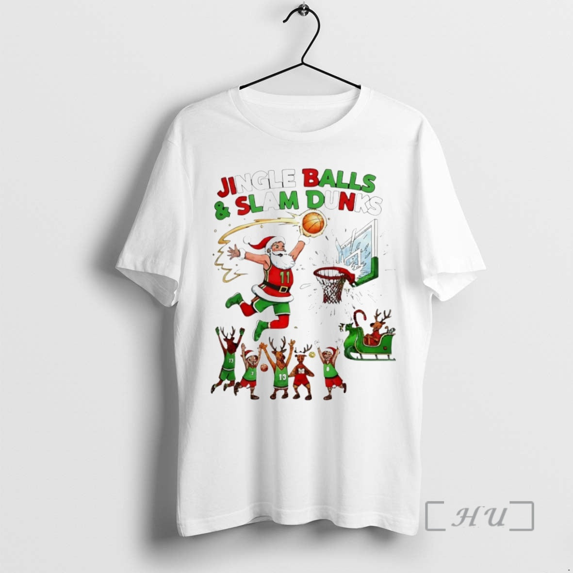 Officials Santa Jingle Balls And Slam Dunks Circle T-Shirts, Hoodie, Sweatshirt | InkNestWear.com