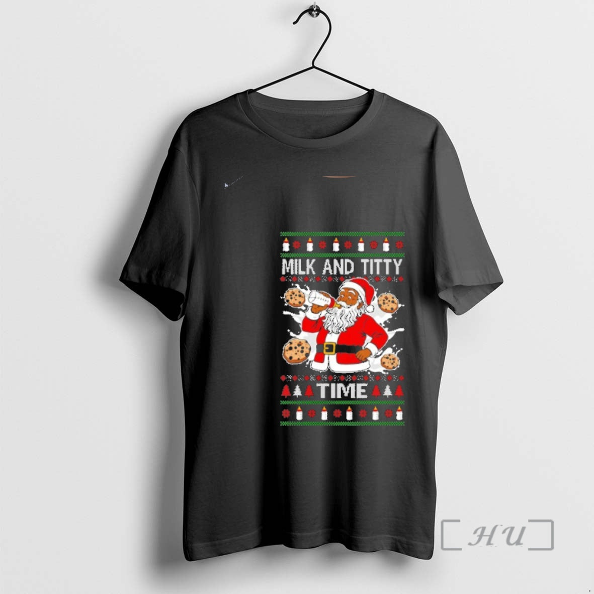Officials Santa Milk And Titty Time Ugly Christmas Sweat T-Shirts, Hoodie, Sweatshirt | InkNestWear.com