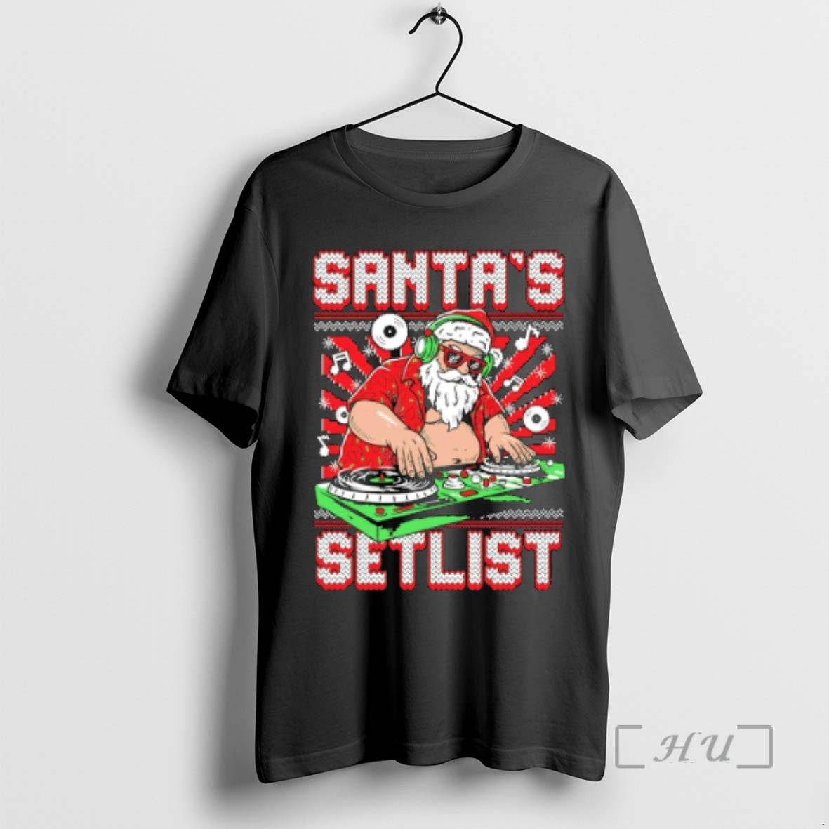 Officials Santas Dj Setlist Ugly Christmas T-Shirts, Hoodie, Sweatshirt | InkNestWear.com