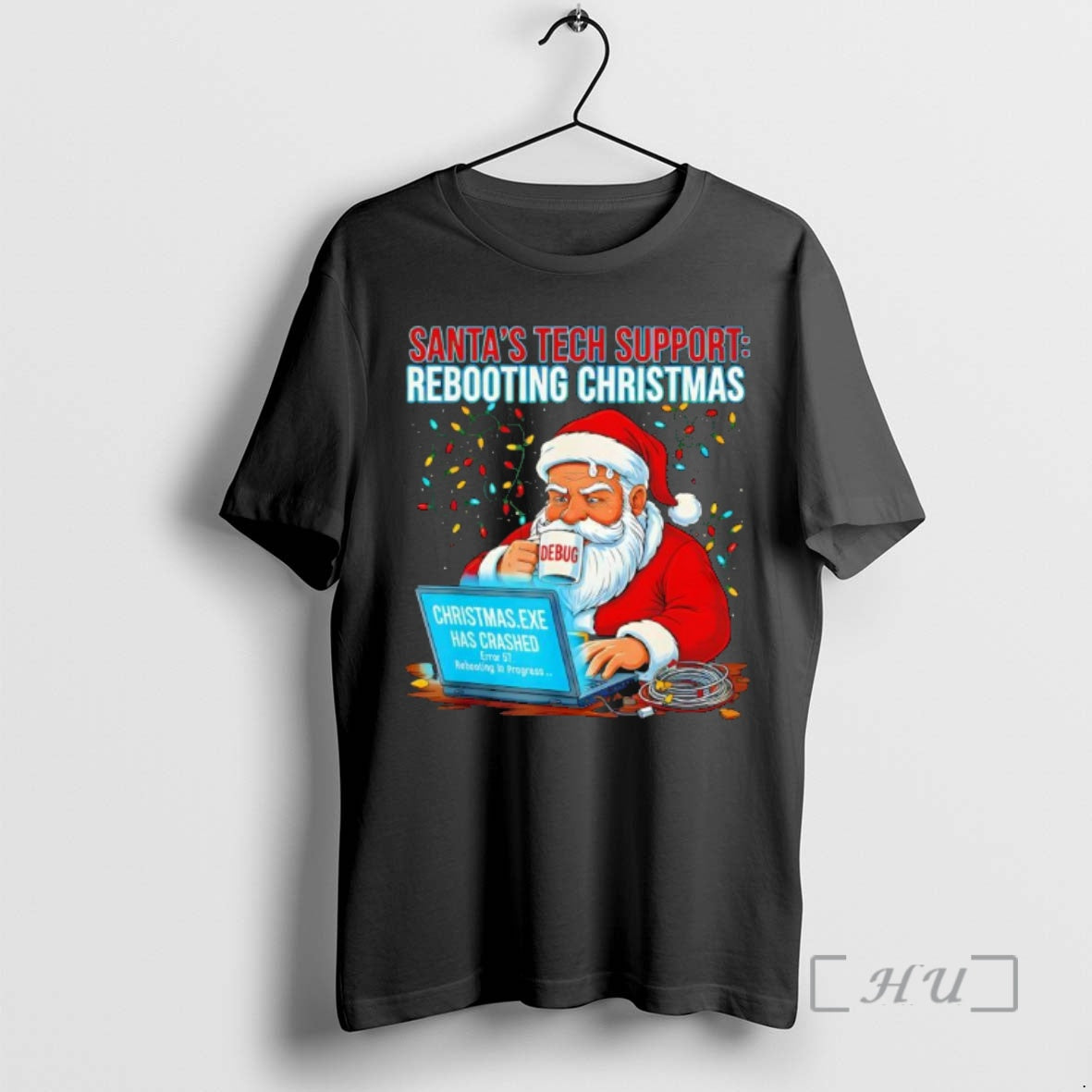 Officials Santas Tech Support Rebooting Christmas Debug T-Shirts, Hoodie, Sweatshirt | InkNestWear.com