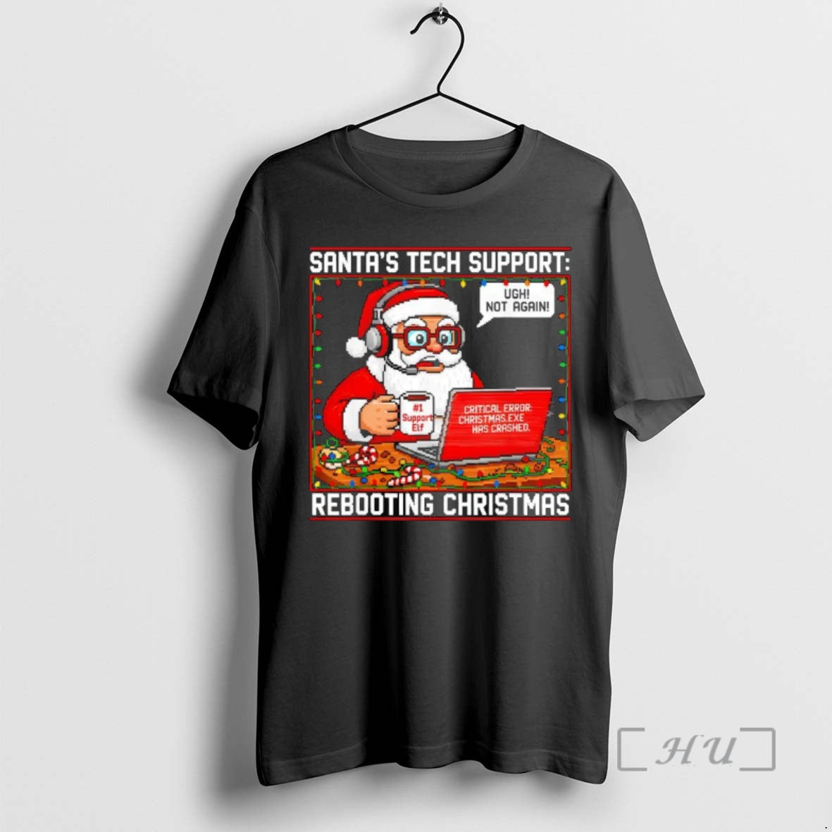 Officials Santas Tech Support Rebooting Christmas T-Shirts, Hoodie, Sweatshirt | InkNestWear.com