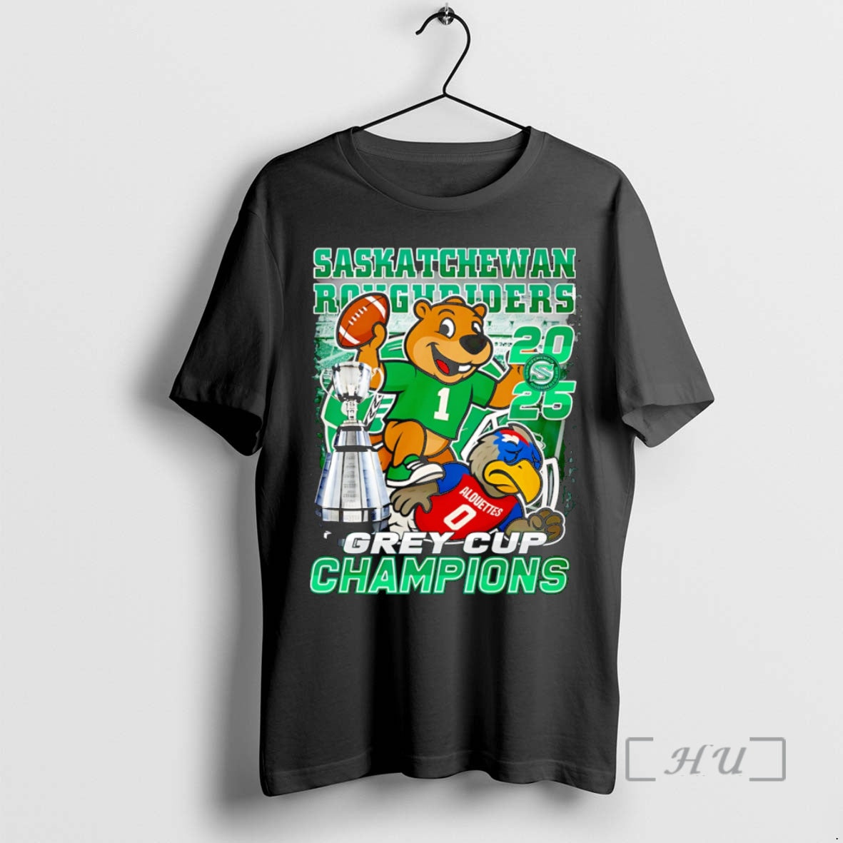 Officials Saskatchewan Roughriders 2025 Grey Cup Champions Mascot T-Shirts, Hoodie, Sweatshirt | InkNestWear.com