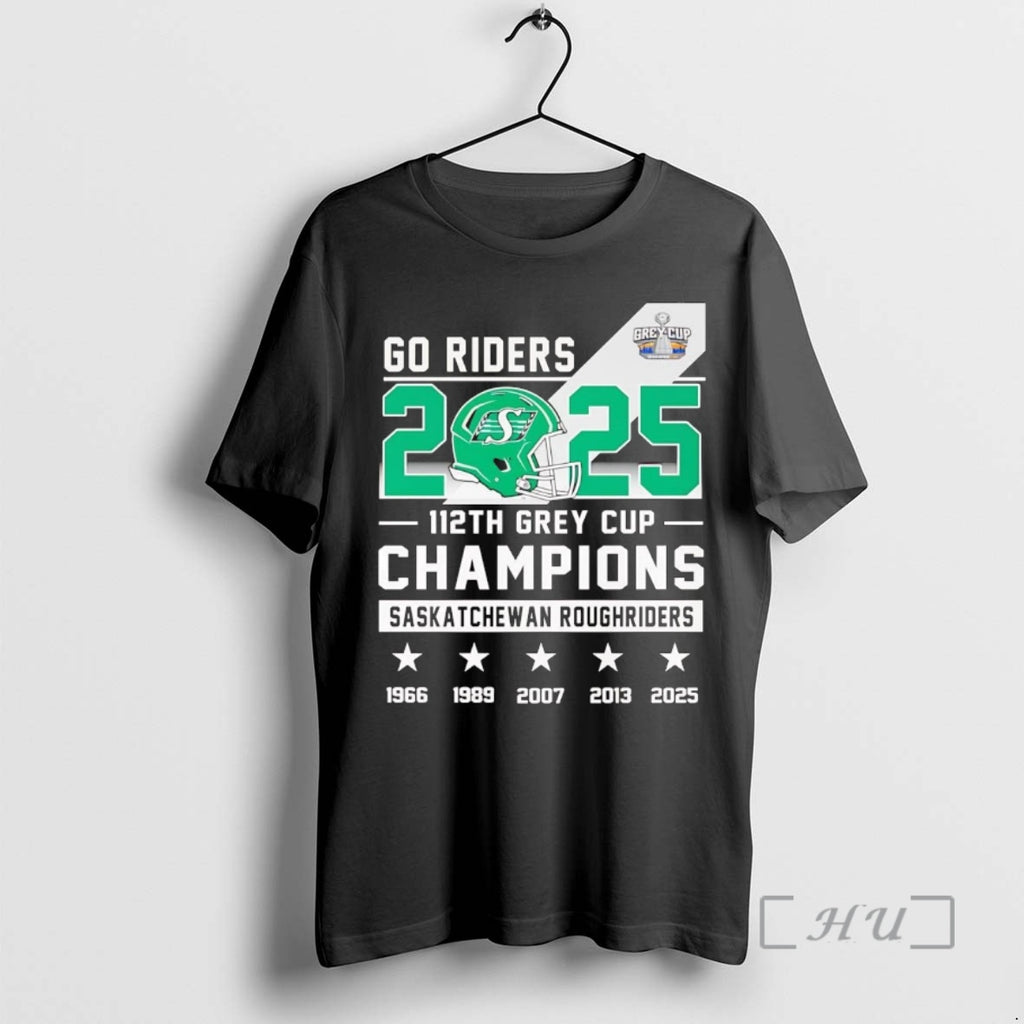 Officials Saskatchewan Roughriders 2025 Go Riders 112th Grey Cup Champions T-Shirts, Hoodie, Sweatshirt | InkNestWear.com