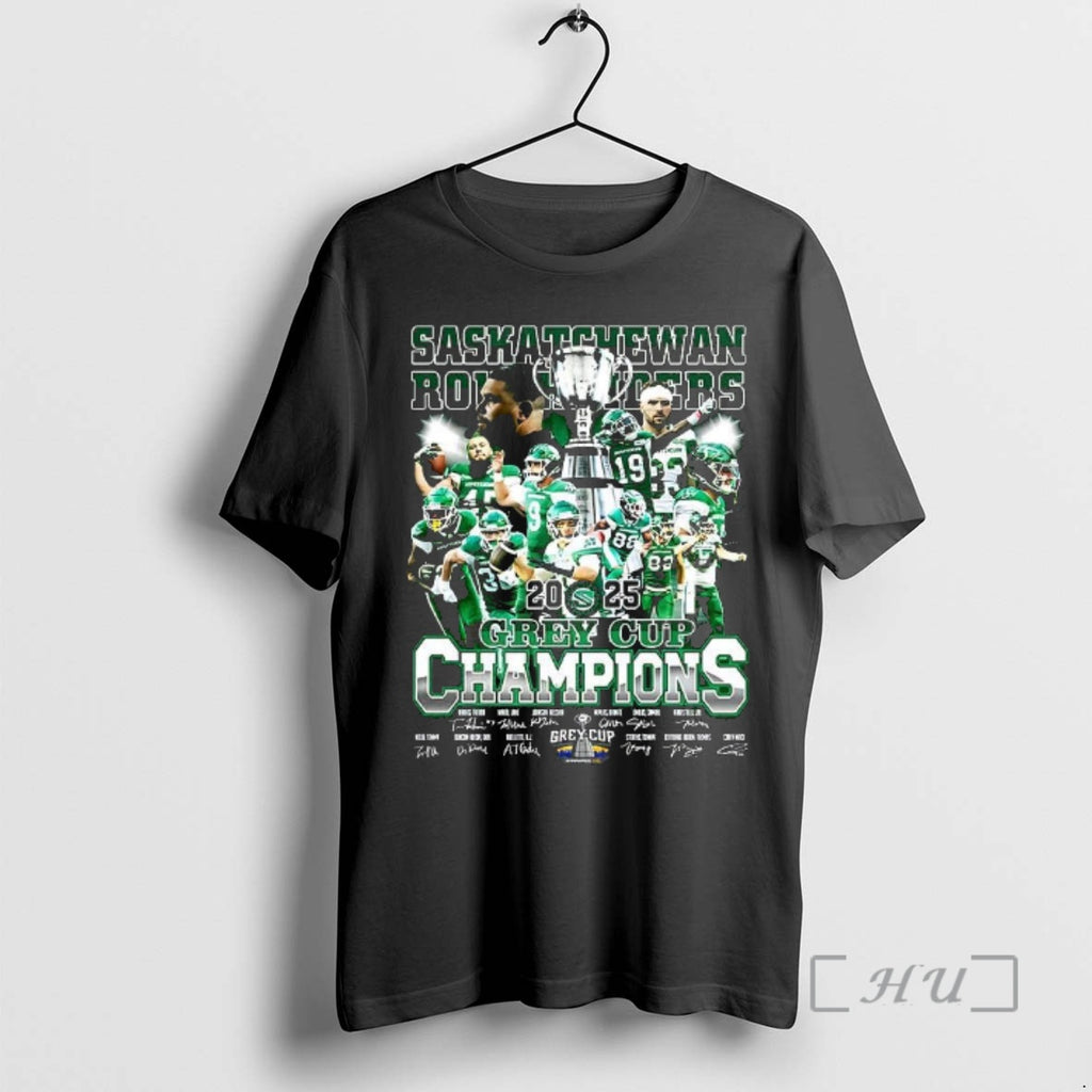 Officials Saskatchewan Roughriders Grey Cup Champions 2025 Player Signature T-Shirts, Hoodie, Sweatshirt | InkNestWear.com
