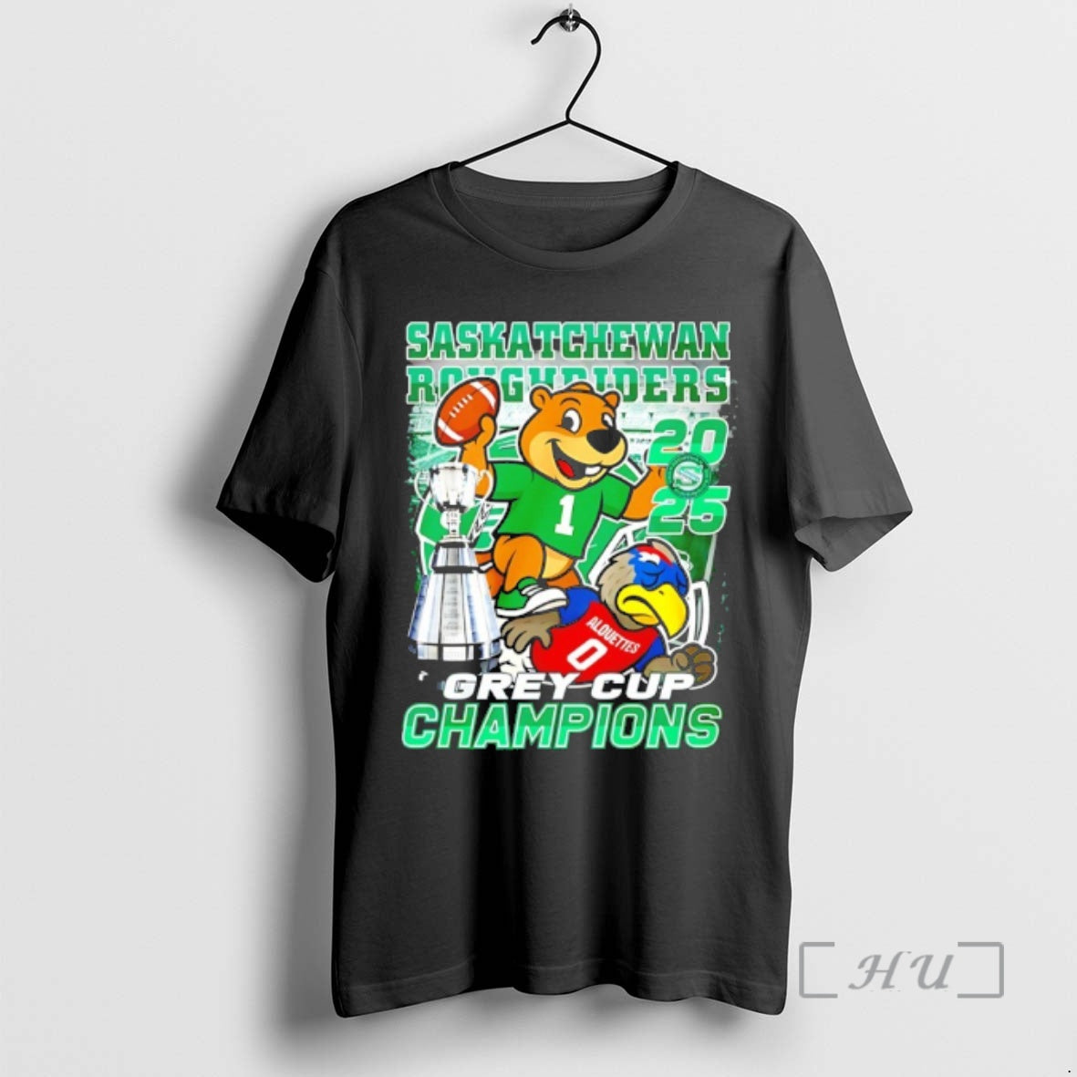 Officials Saskatchewan Roughriders Beat Alouettes 2025 Grey Cup Champions Mascot T-Shirts, Hoodie, Sweatshirt