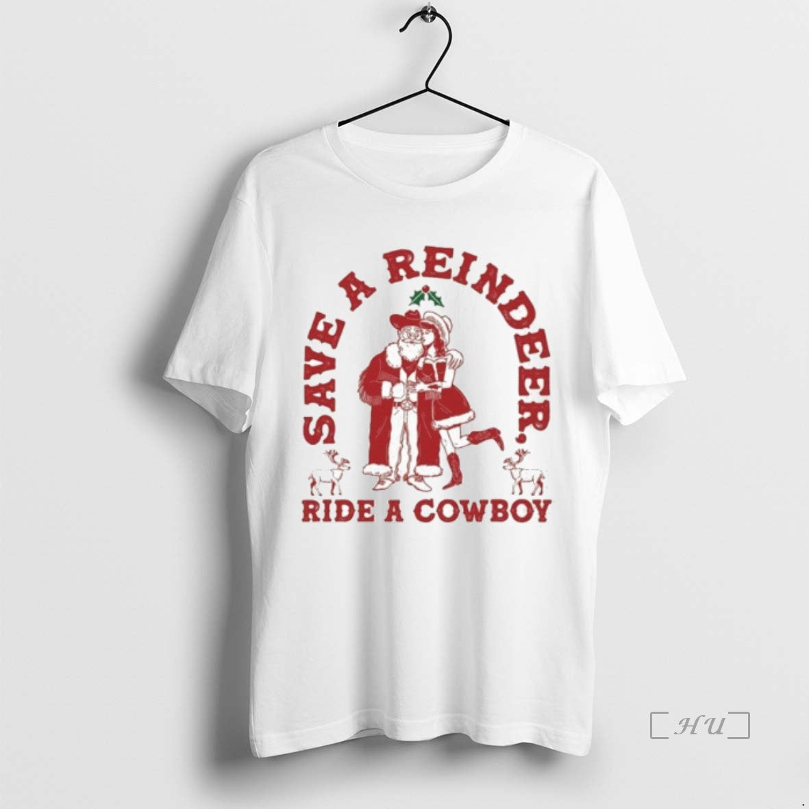 Officials Save A Reindeer Ride A Cowboy Ugly T-Shirts, Hoodie, Sweatshirt | InkNestWear.com