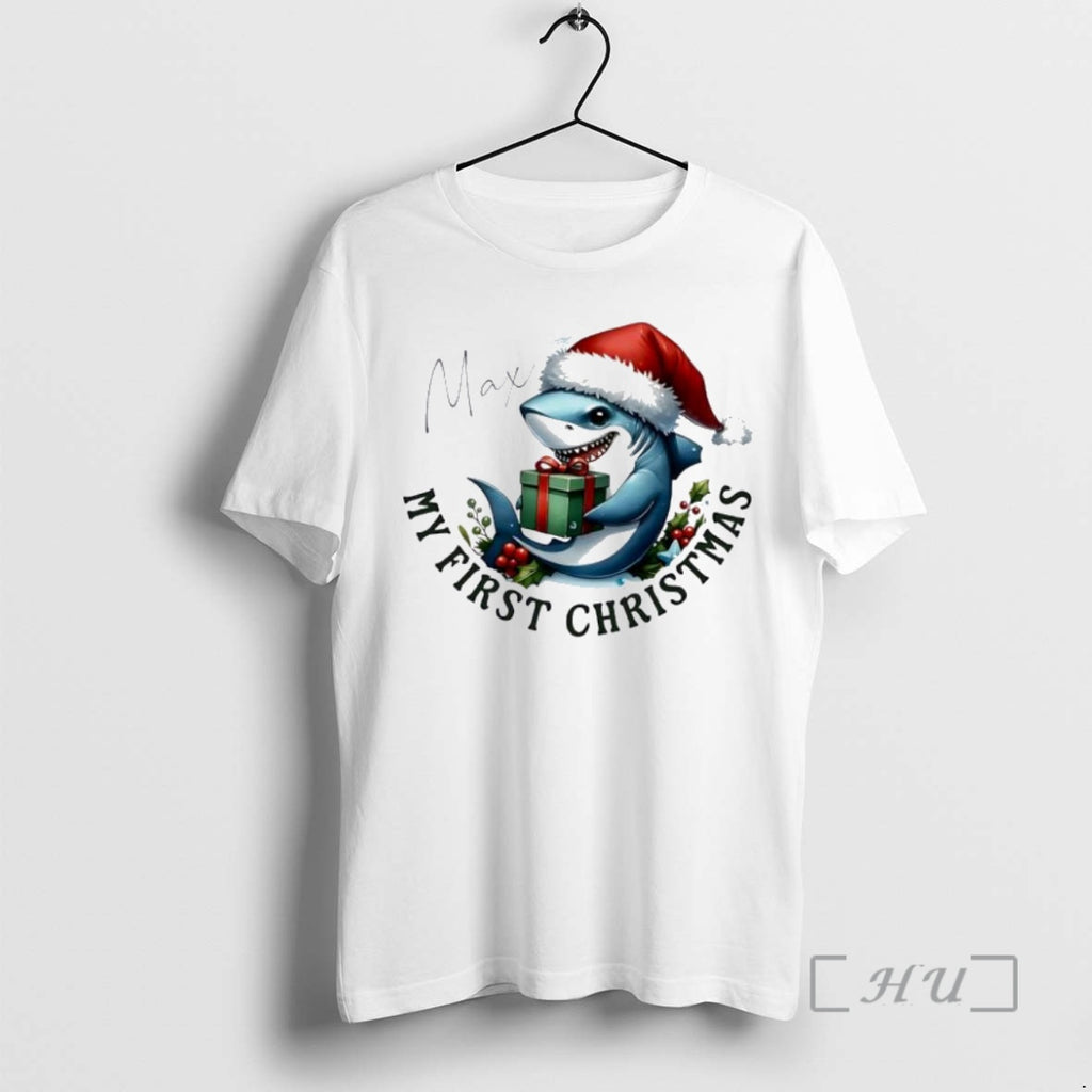 Officials Shark Xmas Babys First Christmas Personalized Ornaments White T-Shirts, Hoodie, Sweatshirt | InkNestWear.com