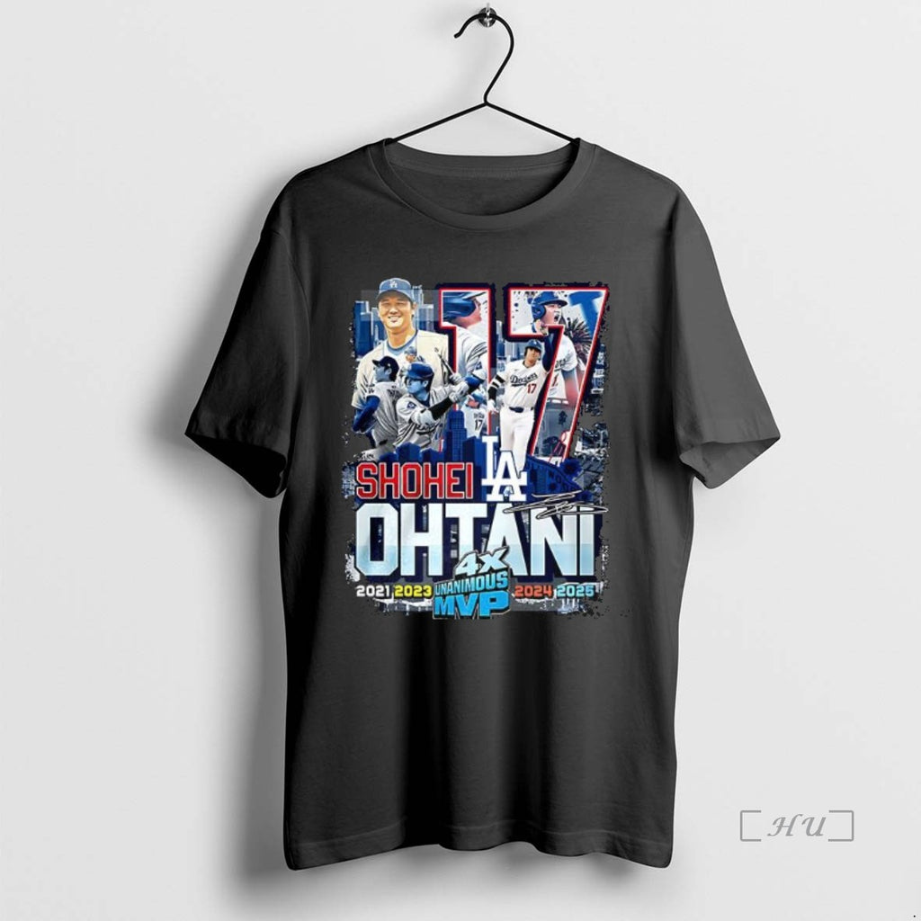 Officials Shohei Ohtani 4x Unanimous Mvp Signature T-Shirts, Hoodie, Sweatshirt | InkNestWear.com