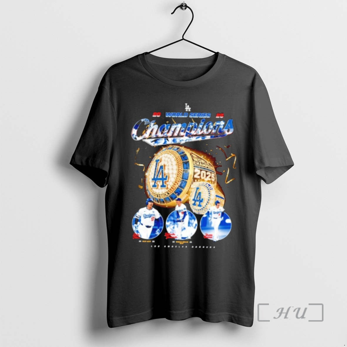 Officials Shohei Ohtani Yoshinobu Yamamoto And Freddie Freeman La Dodgers 2025 World Series Champions Premium T-Shirts,...