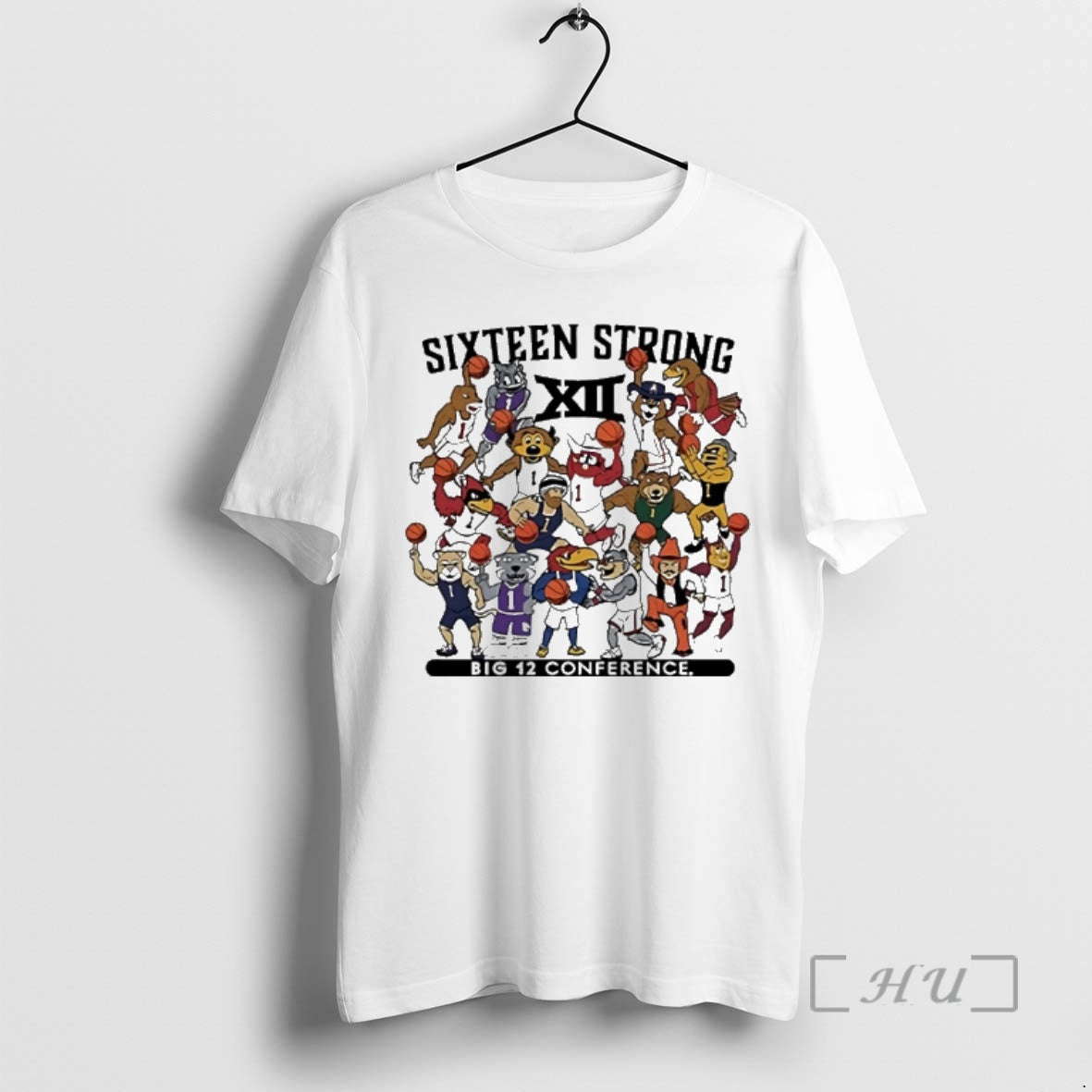 Officials Sixteen Strong Xii Big 12 Conference Basketball Mascot T-Shirts, Hoodie, Sweatshirt | InkNestWear.com